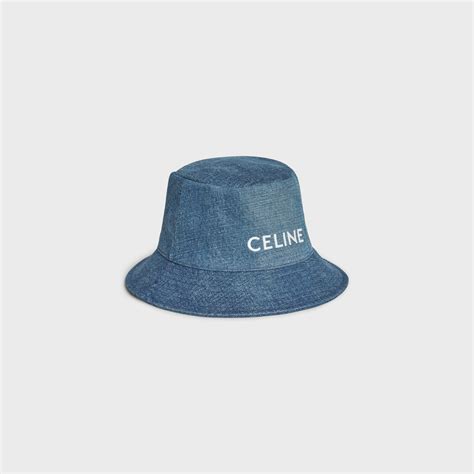 denim celine bucket hat|designer bucket hat with string.